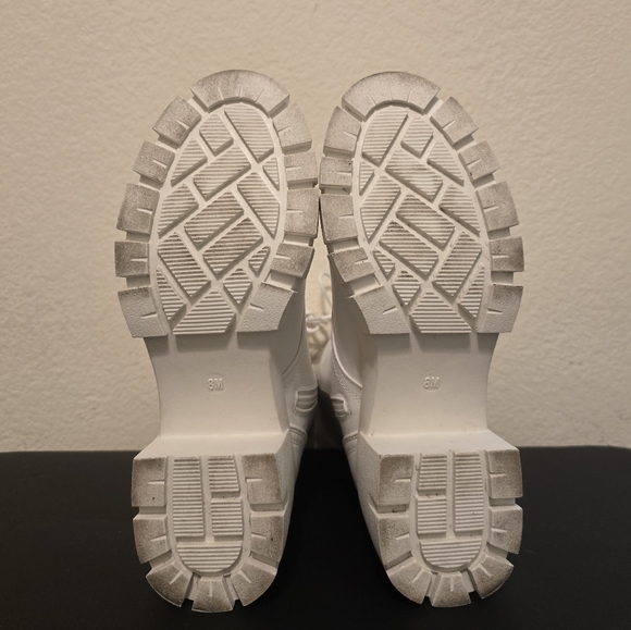 IDIFU White Combat Boots - Picture 4 of 8